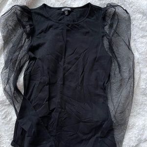 Express sheer sleeve top